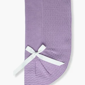 Manta de Malha com Laço para Bebé Menina - Lilás