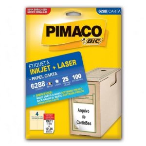 Etiqueta Adesiva InkJet Laser 6288 Pimaco