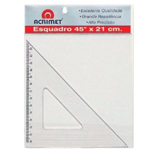 Esquadro Acrílico 45 Graus 21 Cm Acrilico 532.0 Acrimet