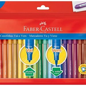 Canetinha Hidrográfica Vai E Vem 24 Cores Faber-castell