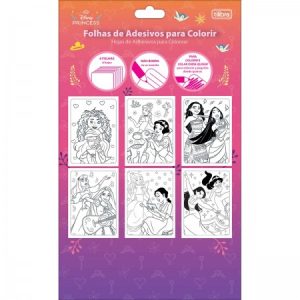 Folhas Adesivas P/Colorir Princesas Tilibra