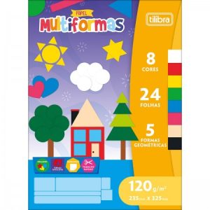 Bloco Multi Formas 120g 24 folhas C/8 Cores Tilibra