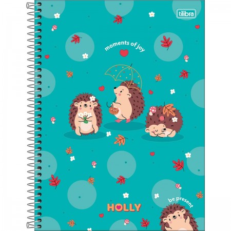 Caderno Universitário 1 Matéria 80 folhas Feminino Holly Tilibra - Image 2
