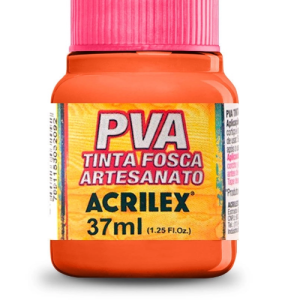 Tinta Plástica PVA 37ml Laranja 517 Acrilex