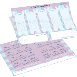 Bloco de Anotação Semanal Stitch Dac
