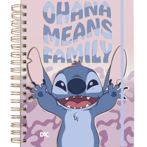 Caderno Universitario 1 Matéria 80 folhas Smart Ohana Stitch Dac