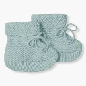 Carapins em Malha de Algodão Orgânico para Bebé - Verde