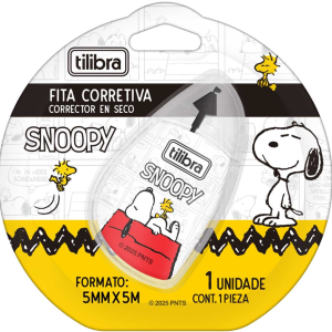 Corretivo em Fita 5mmx5m Snoopy Tilibra