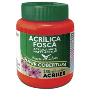 Tinta Plástica Pva Fosca Vermelha 507 250ml Acrilex