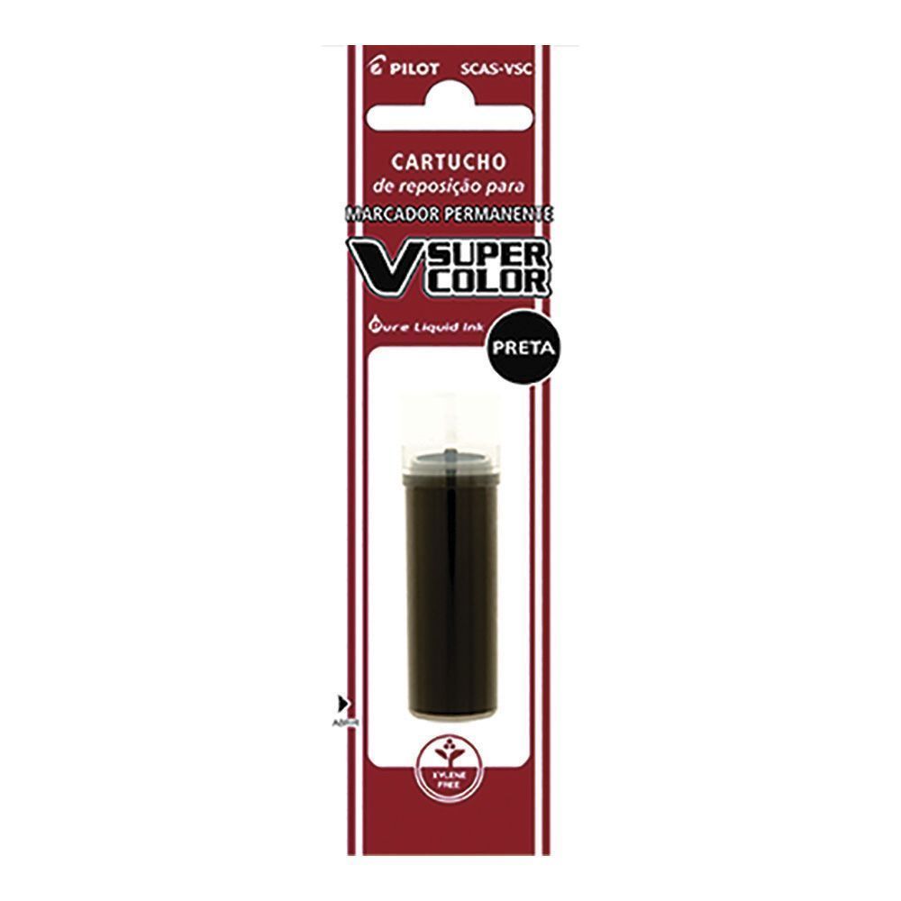 Refil Marcador V Super Color Preto Pilot