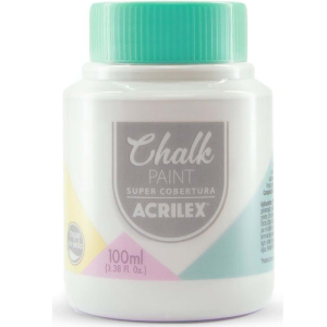 Tinta Acrílica Chalk Paint 100ml Branca 519 Acrilex
