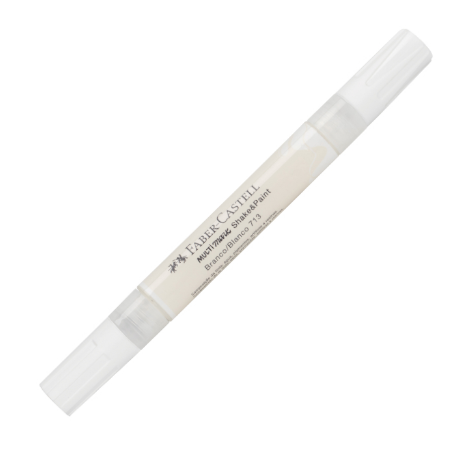 Marcador Duas Pontas Branca Multimark Faber Castell