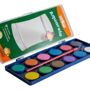 Aquarela 12 Cores Estojo Com Pincel – Leo&Leo